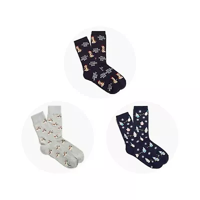 J Crew Christmas Socks Naughty Dog Wreath Dog Holiday Spirits One Size • $11.99