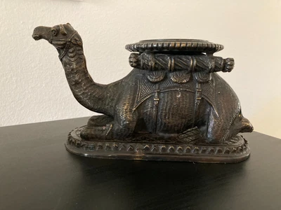 $150 • Buy Vintage Heavy Bronze Camel Figurine Statue/Candle Holder  - 6 Pounds