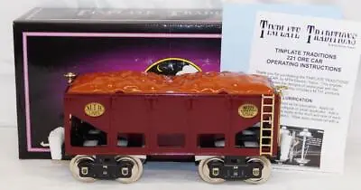 MTH 10-1130 Standard Gauge Tinplate Traditions Lionel 221 Ore Car Maroon Brass T • $174.95