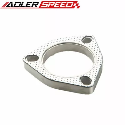 A Set Of 2.25  Inch ID 3-Bolt Exhaust Flange & Exhaust Gasket For 3 Bolt Flange  • $22