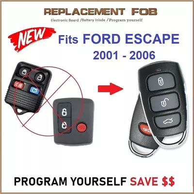 Fits FORD ESCAPE REMOTE KEY LESS ENTRY FOB 2001 2002 2003 2004 2005 2006 2007 • $43