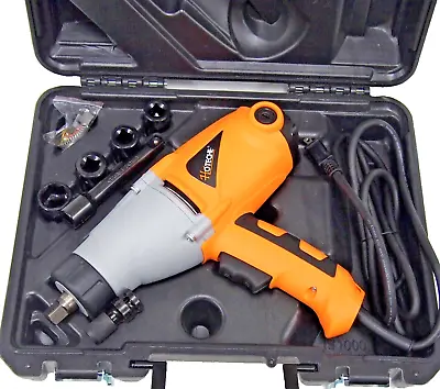 Hoteche 1/2  Dr. Electric Impact Wrench Sockets Variable Speed 1010W Carry Case  • $69.99