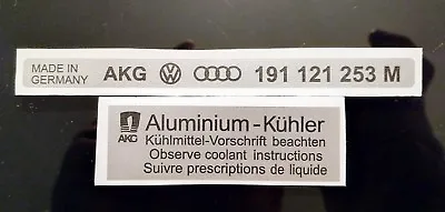 £8 • Buy Vw Mk2 Golf Gti 16v Akg Radiator Sticker Set Kr 1.8 Volkswagen 191 121 253 M