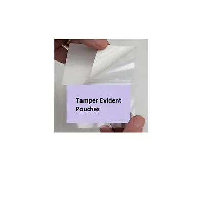 TAMPER EVIDENT Cold Seal Clear Laminating ID Card Badges - Self Adhesive Pouches • £2.49