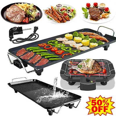 £40.68 • Buy Electric Table Top Grill Smokeless BBQ Portable Grill Barbecue Non Stick Indoor 