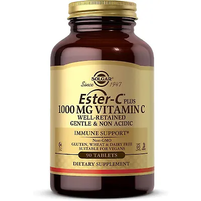 Solgar Ester-C Plus 1000mg Vitamin C 90 Tablets • $17.49