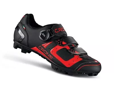 NEW CRONO CX3 Cycling Shoes MTB Gravel BMX - Black/Red BOA Italian Sidi Gaerne • $109.99