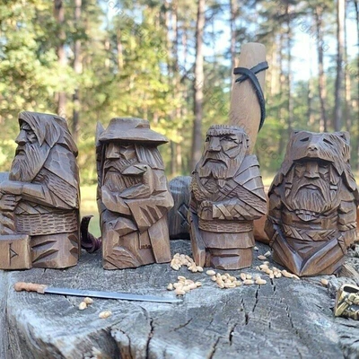 Barbarian Viking Statue Odin Resin Viking Statue Figurine For Indoor Outdoor • £7.69