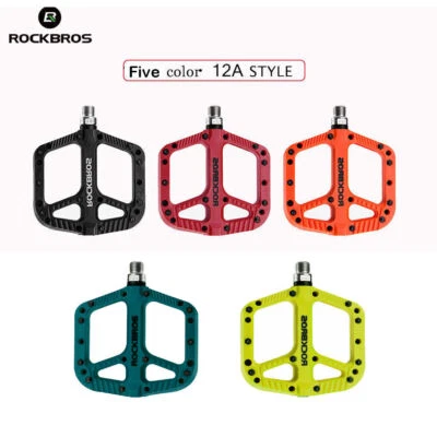 $28.88 • Buy RockBros MTB Road Bike Bearing Pedals Wide Nylon Pedals 9/16'' Anti-slip Pedals