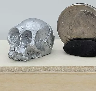 MINIATURE Dollhouse 1:12 Scale Skull Gothic Halloween Oddity Witch Spooky Silver • $6.99