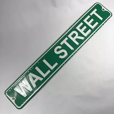 Wall Street Street Sign 18 Inch Aluminum • $13