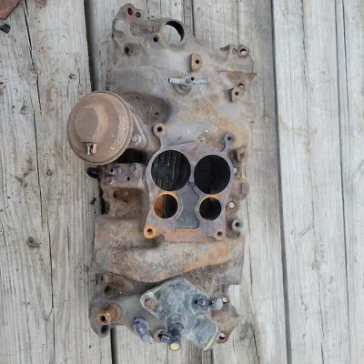 $75 • Buy 1979 Corvette Camaro Intake Manifold 14007376 Egr & Original Vacuum Fittings