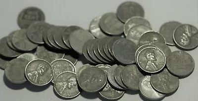 Roll Of 50 1943 Steel Cent Lincoln Pennies (1 Roll) 50 Coins WW2 ( NO RUST ) !!! • $13.95