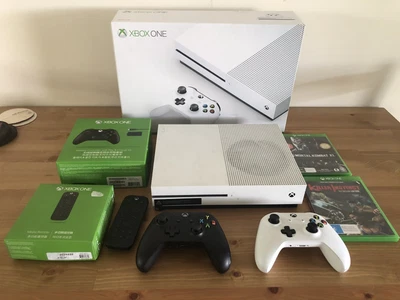 $285 • Buy Xbox One S 500GB Console + 2 Controllers, Remote, Cables & 2 Games With Boxes