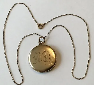 Vintage Art Deco Gold Filled Locket Pendant Necklace K2 • $59