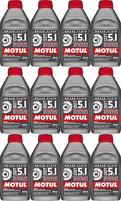 Motul Brake Fluid DOT 5.1 Set Of 12 500 Ml 100951 • $121.92