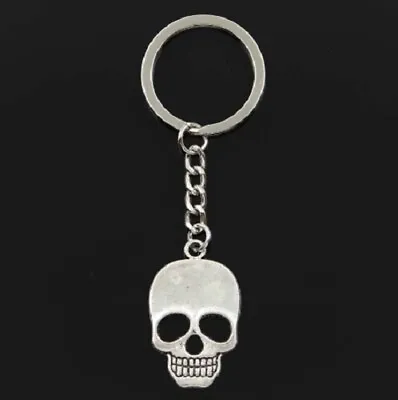 £3.50 • Buy Skull Key Ring Keyring Chain Biker Pirate Halloween Skeleton