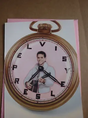 Vintage Elvis Presley Hallmark Clock Face Greeting Card 1989  5 X 7 • $7.99