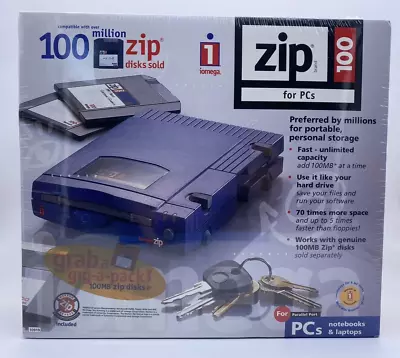Iomega 100MB External Zip Drive Parallel Port New And Sealed Free Shipping • $222.50