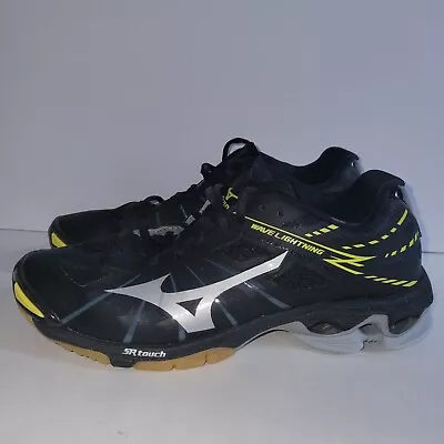 Mizuno Wave Lightning SR Touch Volleyball Shoes Women's Size 9 Black Yellow • $18.95