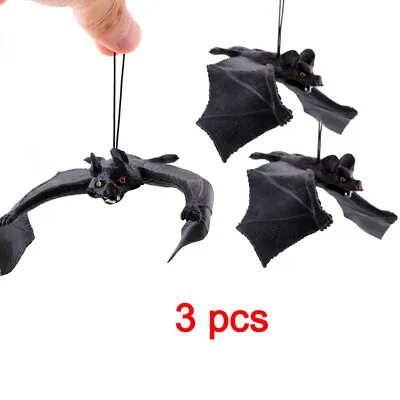 3x Large Bat Wall Hanging Bunner Bunting Prop Halloween Party Decoration Gift UK • £3.99