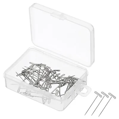 50Pcs T Pins Stainless Steel T-Pins 1 Inch Straight T-Pins Silver • £3.94