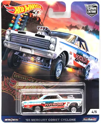 Hot Wheels Car Dragstrip Demons 4/5 1965 Mercury Comet Cyclone White DragRR's • $7.99