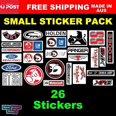 $6.95 • Buy HOLDEN, FORD, HSV SS GM FPV XR8 XR6- STICKERS SMALL PACK, Tool Box Man Cave, Bar