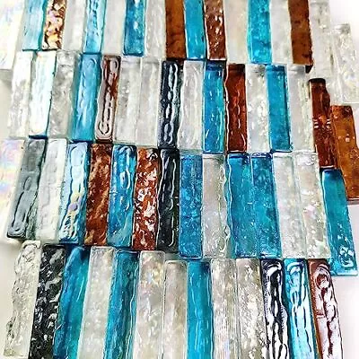 Glass Mosaics Sheets 4 X 1 Cm For DIY Art CraftsFrame DecorationStained Glass... • $22.63