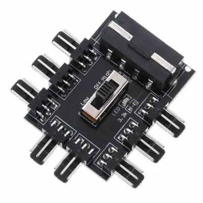 1 To 8 Channel 4 Pin PWM PC CPU VGA Fan IDE POWER Connector Hub W/ ON/OFF Switch • £3.55