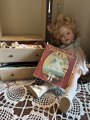 Vintage Shirley Temple Trunk W Shirley Temple Doll #16 And Lots Of Accessories • $500