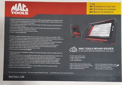 Mac Tools ET7200 Diagnostic Scan Tool New • $3999.99