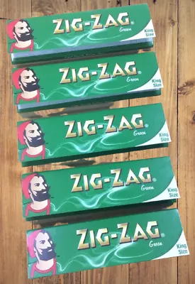 320 | 640 Mega Value Pack Deal Zig Zag Green King Size Slim Cig Rolling Papers • £1.45