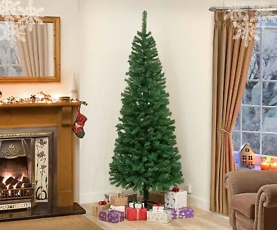 £13.95 • Buy Christmas Tree Xmas Slim Green Spruce 4ft 5ft 6ft 7ft 8ft With FastFree Delivery