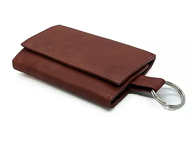 Genuine Leather Keychain Men's Wallet Key Ring Trifold Front Pocket • $15.17