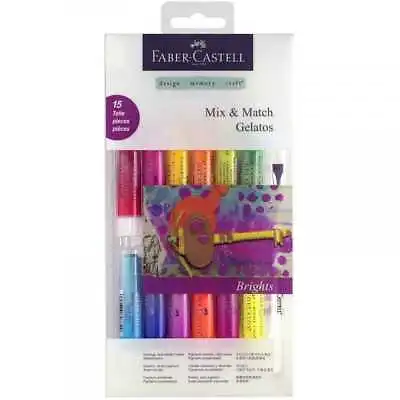 Faber Castell Gelatos Mix & Match 15 Pieces Water-soluble Crayons - Brights • $87.14