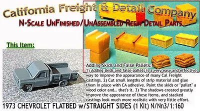 California Freight & Details 1973 Chevy Flatbed Pickup STRAIGHT Side Kit N/1:160 • $6.11