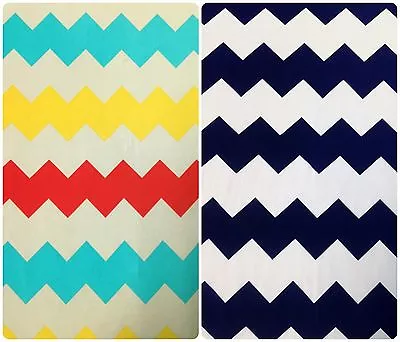 £6.77 • Buy Thick Chunky Chevron ZigZag Pattern Stretch Polyester Spandex Crezia Fabric