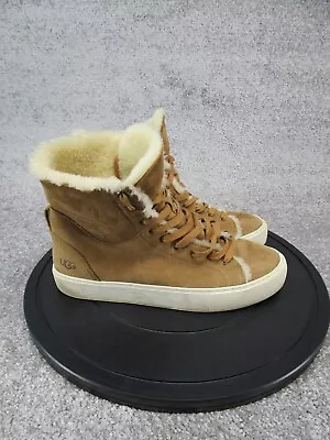 Ugg Sneakers Womens Size 11 Beven Shearling Brown Suede Ankle • $34.99