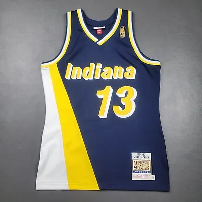 100% Authentic Mark Jackson Mitchell & Ness 96 97 Pacers Jersey Size 40 M Mens • $238