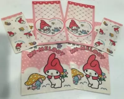 6 Vintage 1976 Sanrio My Melody Retail Stand Up Gift Bags 3 Sizes Used Very Good • $19.95