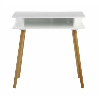 Habitat Cato White Desk Console Table With Solid Wood Legs - Brand New  • £189.99