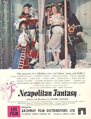 Original Kine Weekly Advert Neapolitan Fantasy 1954 Sophia Loren Nadia Gray • $4.98