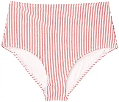 J.Crew Women's 248057 Seersucker High-Waisted Bikini Bottoms Swimwear Size S • $36