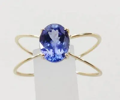 925 Sterling Silver Oval Cut Natural Tanzanite Gemstone Solitaire Handmade Ring • $29.99