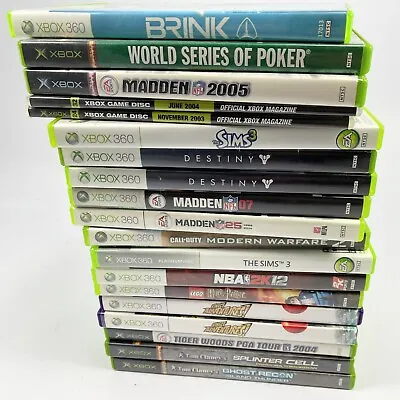 18 Xbox 360 Game Lot - Call Of Duty Madden Sims NBA Destiny Woods LEGO Potter • $23