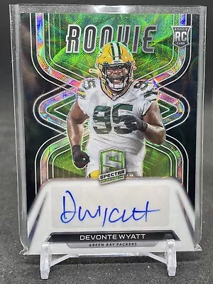 2022 Panini Spectra Rookie Autographs Green #11 Devonte Wyatt Auto /35 Packers • $30