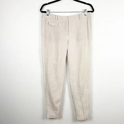 Zara Basic Women’s Lightweight Trouser Pants Ivory Size 6 • $19.99