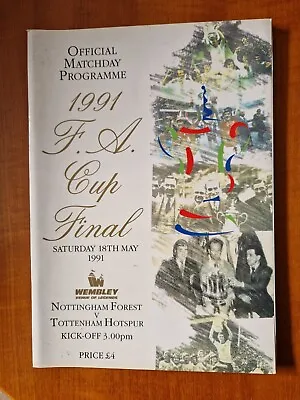 FA Cup Final Programme & Poster 1991 Nottingham Forest  V Tottenham Hotspur. • £14