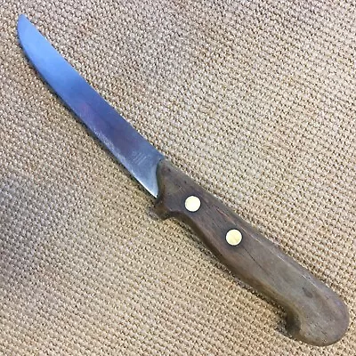 Vintage Raadvad Denmark Butcher's Boning Knife Wood Handle  • $24.99